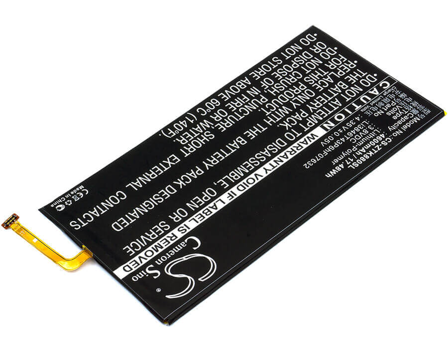 3.8V, Li-Polymer, 4600mAh, Tablet battery fits At&t, Zte, Li3846t43p6hf07632, Trek 2 Hd, Trek 2 Hd Lte, 17.48Wh Tablet Cameron Sino Technology Limited