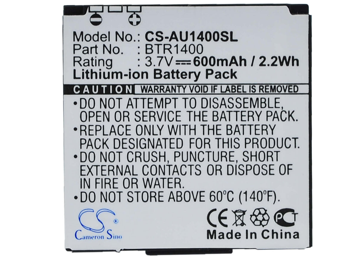 3.7V, Li-ion, 600mAh, SmartPhone battery fits Audiovox, Utstarcom, Btr1400, Cdm-1400, Pcs-1400, 2.22Wh Mobile, SmartPhone Cameron Sino Technology Limited (Smartphone)