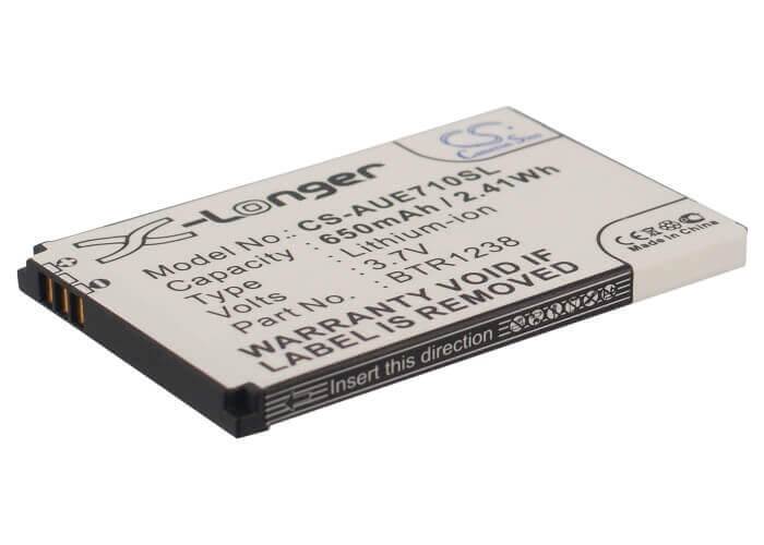 3.7V, Li-ion, 650mAh, SmartPhone battery fits Utstarcom, Audiovox, Btr1238, E1000 Slider, E71, 2.41Wh Mobile, SmartPhone Cameron Sino Technology Limited (Suspended)
