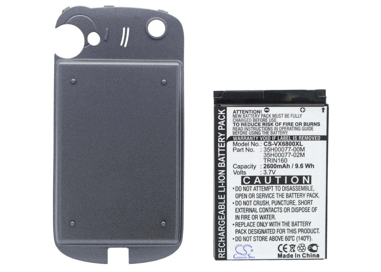 3.7V, Li-ion, 2600mAh, SmartPhone battery fits Htc, Sprint, Audiovox, Verizon, 35h00077-00m, Ppc6800, Ppc-6800, 9.62Wh Mobile, SmartPhone Cameron Sino Technology Limited (Smartphone)