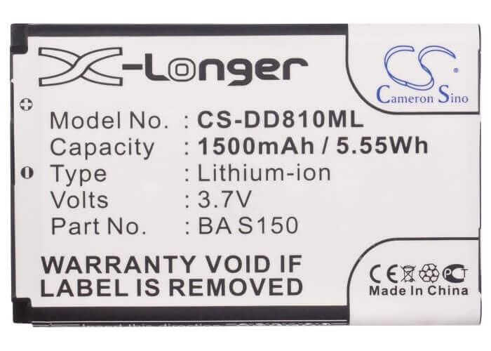 Battery For Audiovox Ppc6800, Ppc-6800, Vx6800 3.7v, 1500mah - 5.55wh Batteries for Electronics Cameron Sino Technology Limited (Suspended)