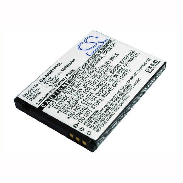 3.7V, Li-ion, 1000mAh, SmartPhone battery fits Auro, 8510, Classic 8510, 3.7Wh Mobile, SmartPhone Cameron Sino Technology Limited (Suspended)