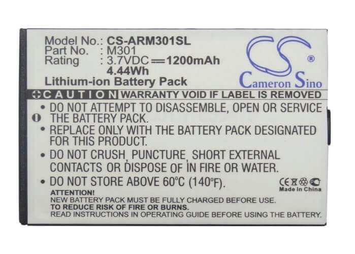 3.7V, Li-ion, 1200mAh, SmartPhone battery fits Auro, M301, M301, 4.44Wh Mobile, SmartPhone Cameron Sino Technology Limited (Smartphone)