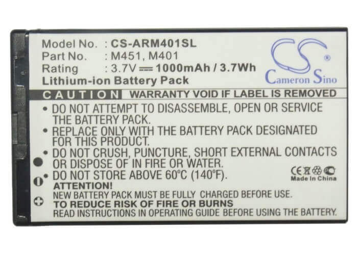 3.7V, Li-ion, 1000mAh, SmartPhone battery fits Saiet, Auro, Myphone, M401, M401, 3.7Wh Mobile, SmartPhone Cameron Sino Technology Limited (Smartphone)
