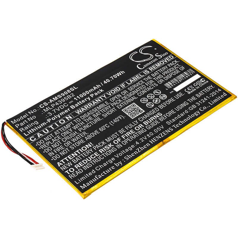 3.7V, Li-Polymer, 11000mAh, Diagnostic Scanner battery fits Autel, Mlp4395b2, Maxisys Cv, Maxisys Ms908, 40.7Wh Diagnostic Scanner Cameron Sino Technology Limited (Suspended)