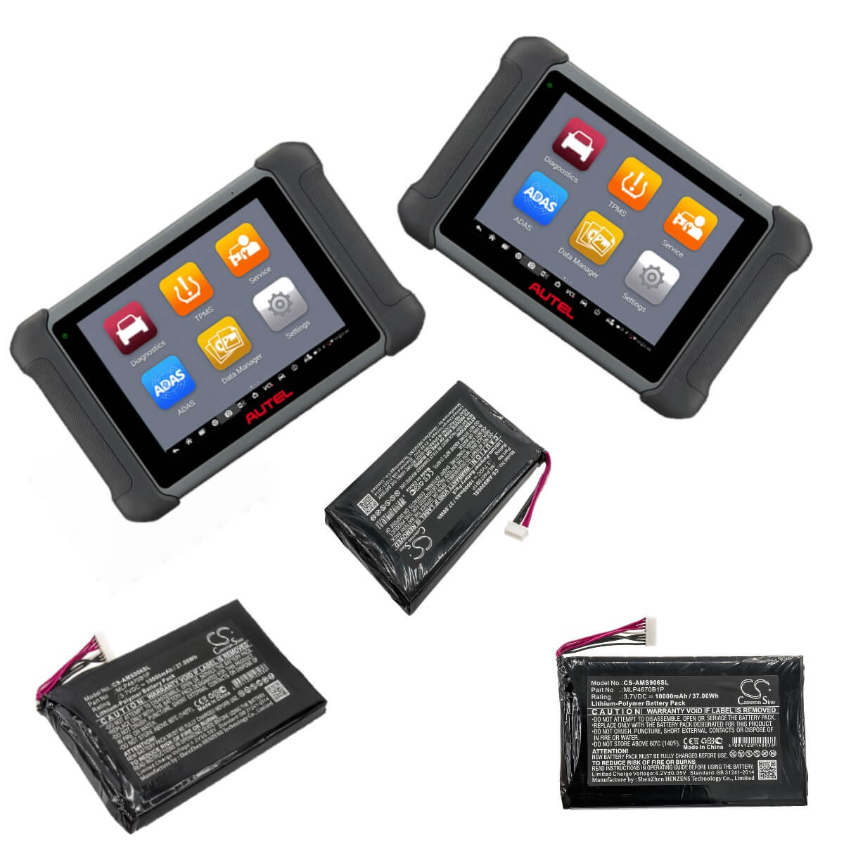 Diagnostics battery For Autel, Maxisys Ms906bt, Maxisys Ms906ts, Ms906bt 3.7v, 10000mah - 37.00wh Diagnostic Scanner Cameron Sino Technology Limited