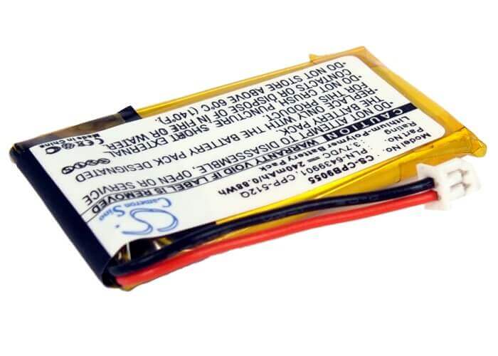 3.7V, Li-Polymer, 240mAh, Headset battery fits Plantronics, Avaya, 202599-03, Awh55, Awh-55, 0.89Wh Wireless Headset Cameron Sino Technology Limited