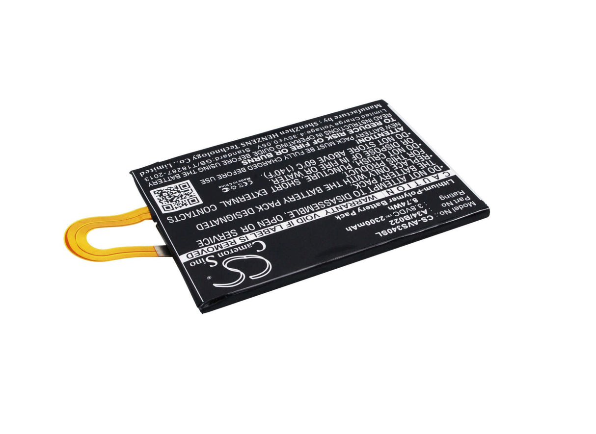 3.8V, Li-Polymer, 2300mAh, SmartPhone battery fits Avus, A34/b022, A34, 8.74Wh Mobile, SmartPhone Cameron Sino Technology Limited (Suspended)