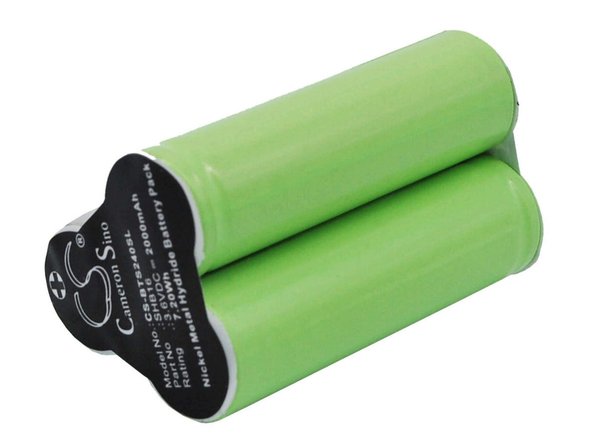 3.6V, Ni-MH, 2000mAh, Shaver battery fits Scherna, Remington, Babyliss, Shb16, T24b, T24c, 7.2Wh Shaver Cameron Sino Technology Limited