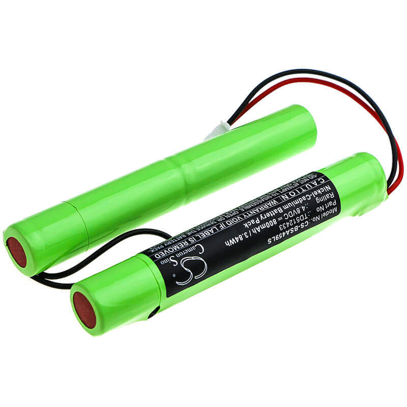 4.8V, Ni-CD, 800mAh, Batterie d'éclairage de secours compatible avec Baes, Td512433, Ova, Ova 38459, 3.84Wh Éclairage de secours Cameron Sino Technology Limited