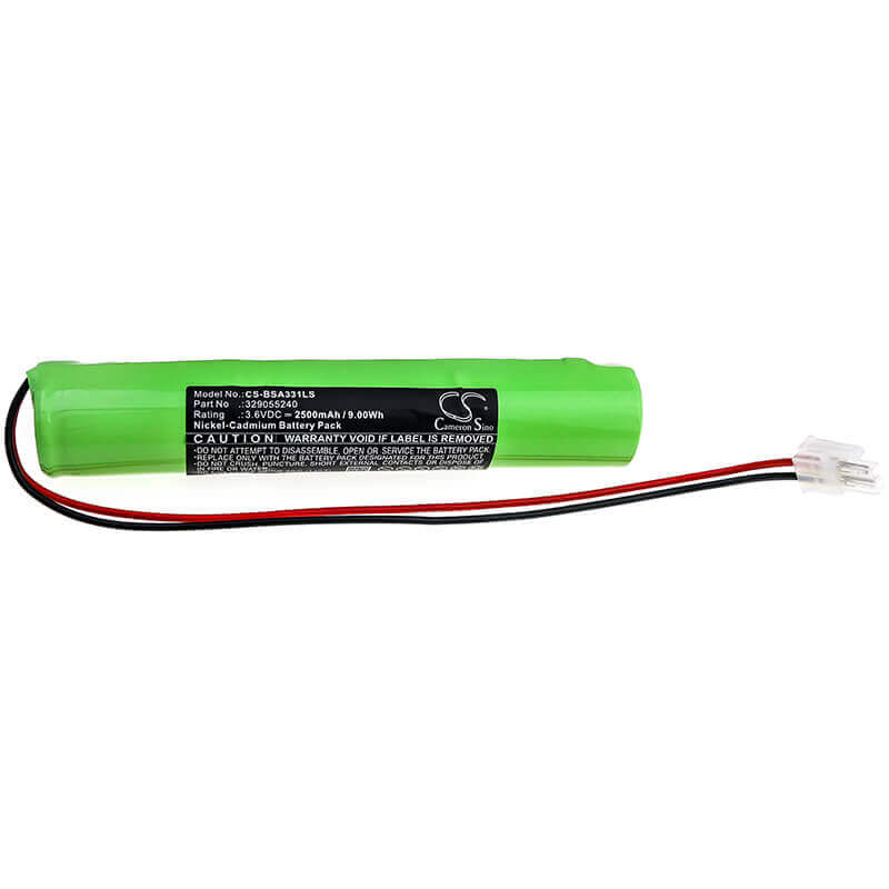 3,6V, Ni-CD, 2500mAh, Batterie d'éclairage de secours compatible avec Baes, 329055240, Ova Td210331, 9,00Wh Éclairage de secours Cameron Sino Technology Limited