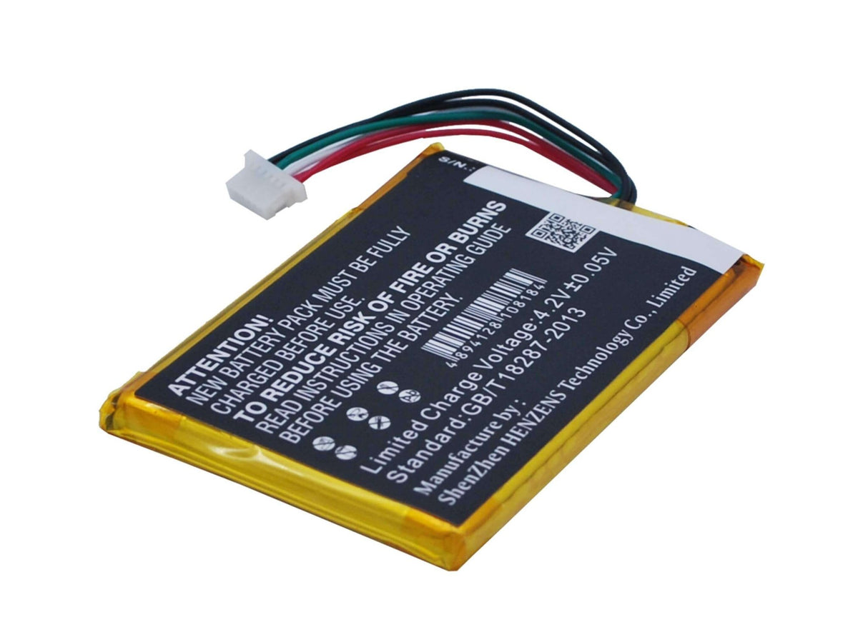 3.7V, Li-Polymer, 1300mAh, E-book, E-reader battery fits Bambook, Mlp454261, Sd928+, 4.81Wh E-book, E-reader Cameron Sino Technology Limited