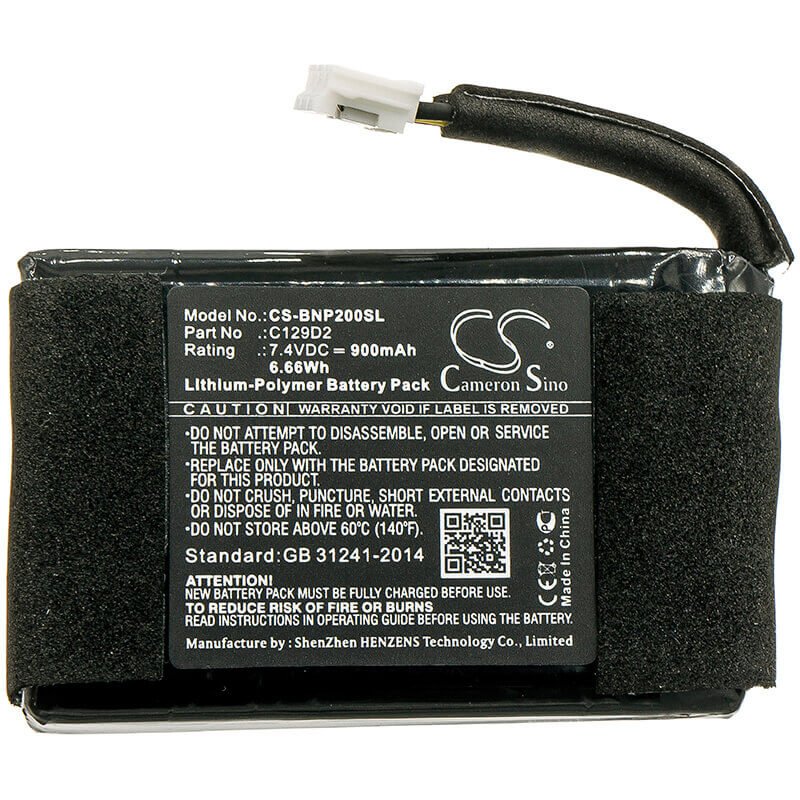7.4V, Li-Polymer, 900mAh, Speaker battery fits Bang & Olufsen, Beoplay P2, 6.66Wh Speaker Cameron Sino Technology Limited