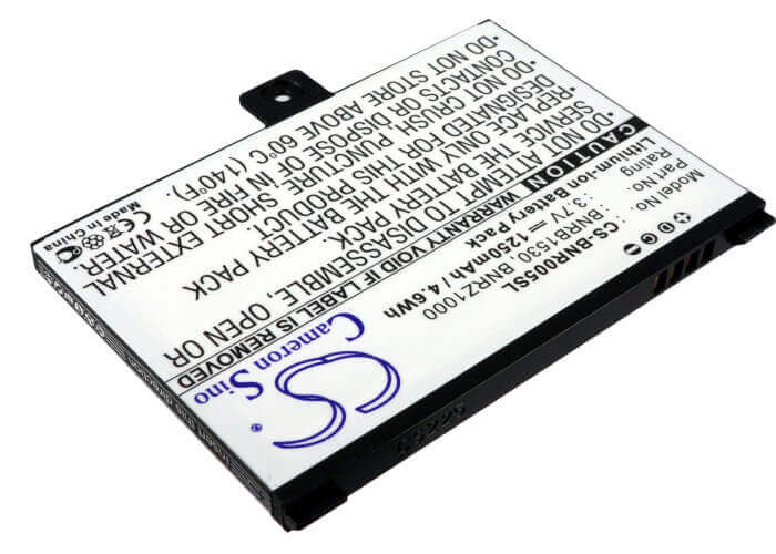 3.7V, Li-ion, 1250mAh, E-book, E-reader battery fits Barnes & Noble, 9875521, 5, Bnrv100, 4.63Wh E-book, E-reader Cameron Sino Technology Limited