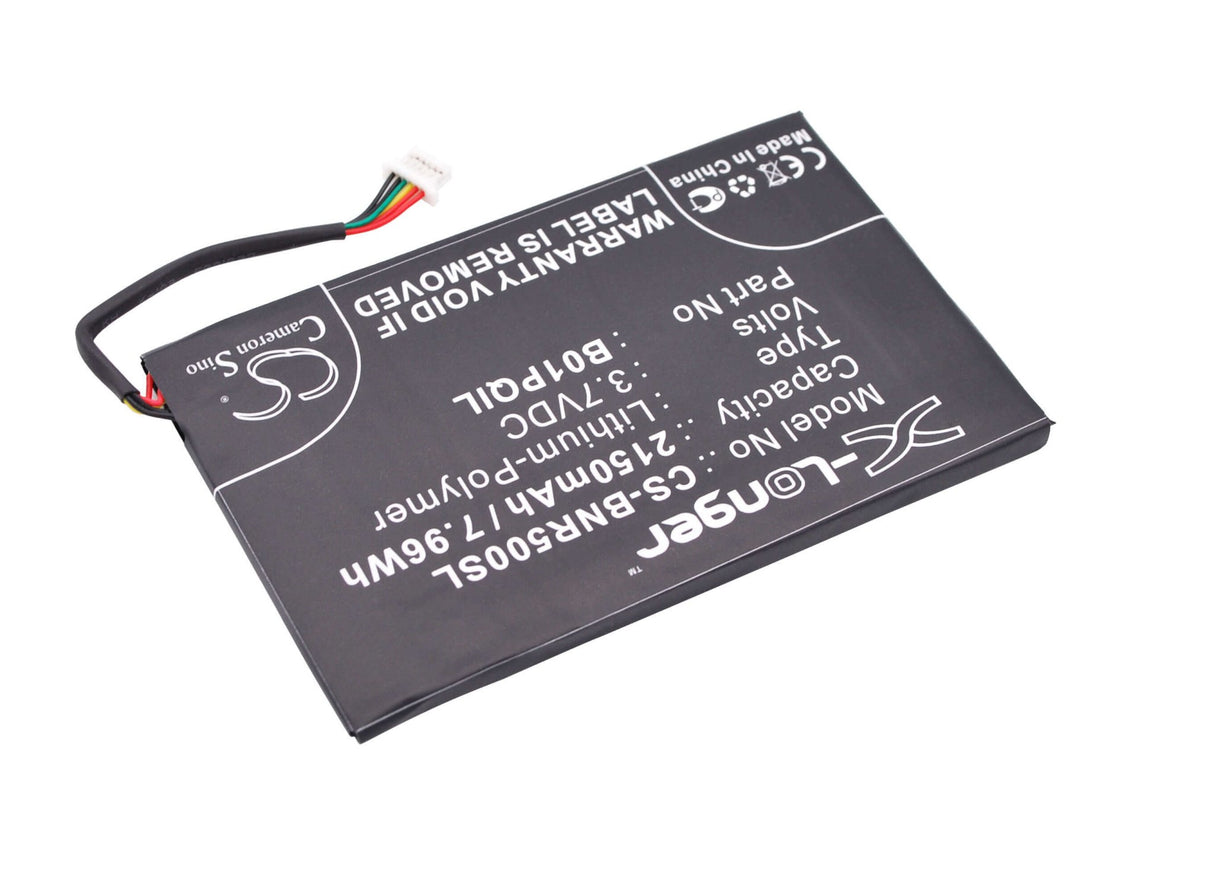 3.7V, Li-Polymer, 2150mAh, E-book, E-reader battery fits Barnes & Noble, B01pqil, Bnrv500, Glowlight Wifi, 7.96Wh E-book, E-reader Cameron Sino Technology Limited