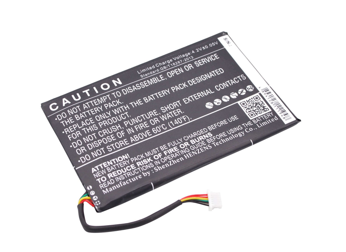 3.7V, Li-Polymer, 2150mAh, E-book, E-reader battery fits Barnes & Noble, B01pqil, Bnrv500, Glowlight Wifi, 7.96Wh E-book, E-reader Cameron Sino Technology Limited