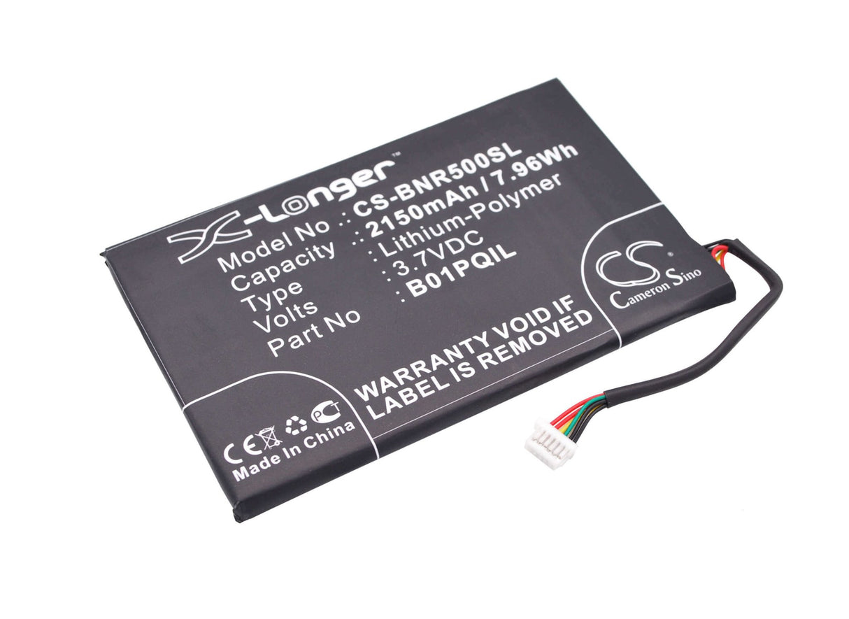3.7V, Li-Polymer, 2150mAh, E-book, E-reader battery fits Barnes & Noble, B01pqil, Bnrv500, Glowlight Wifi, 7.96Wh E-book, E-reader Cameron Sino Technology Limited