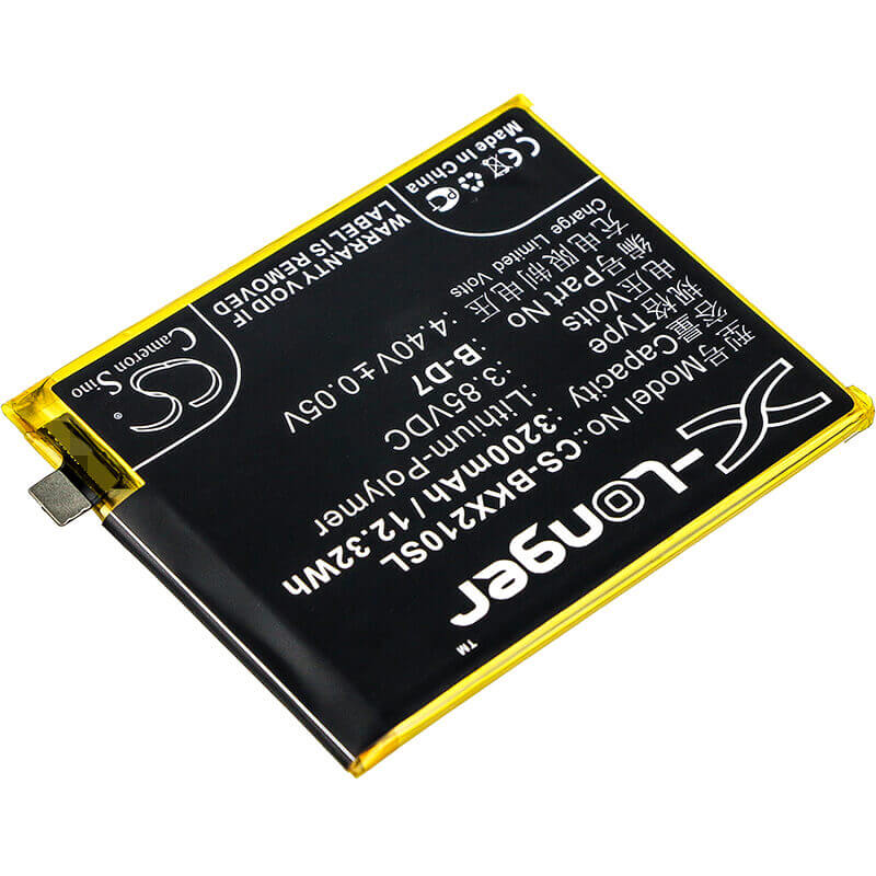 3.85V, Li-Polymer, 3200mAh, SmartPhone battery fits Bbk, Vivo, B-d7, 1725, 1728, 12.32Wh Mobile, SmartPhone Cameron Sino Technology Limited (Smartphone)