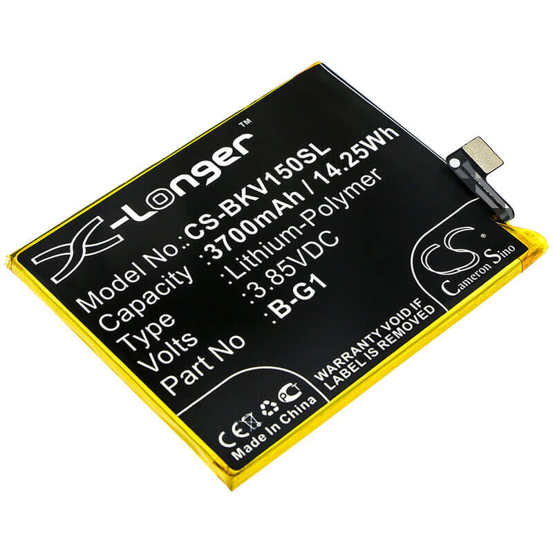 3.85V, Li-Polymer, 3700mAh, SmartPhone battery fits Bbk, Vivo, B-g1, 1818, V15 Pro, 14.25Wh Mobile, SmartPhone Cameron Sino Technology Limited (Smartphone)