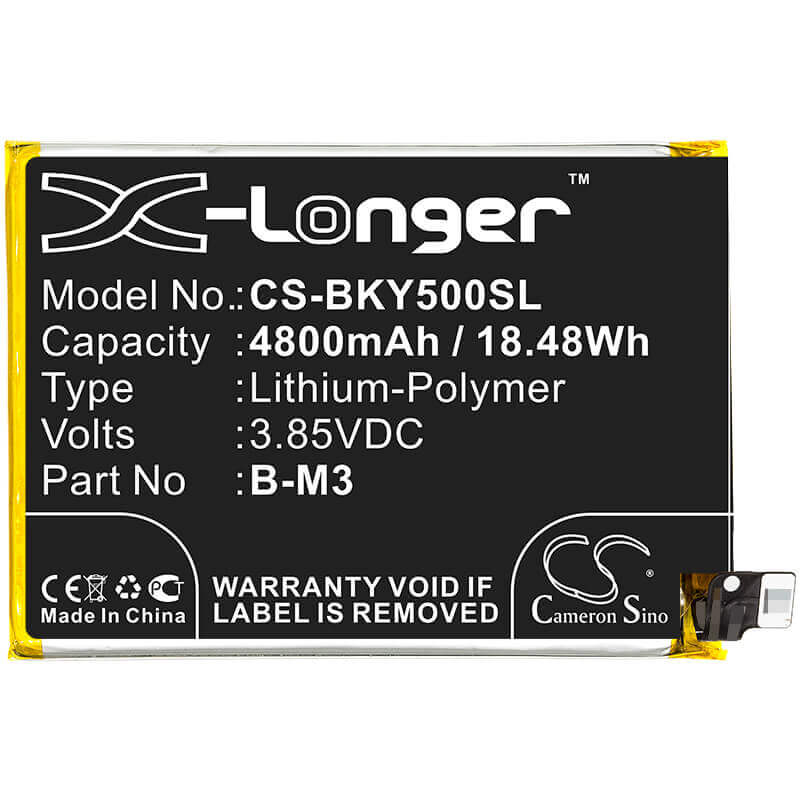 3.85V, Li-Polymer, 4800mAh, SmartPhone battery fits Bbk, Vivo, B-m3, 1935, Vivo Y50, 18.48Wh Mobile, SmartPhone Cameron Sino Technology Limited (Smartphone)