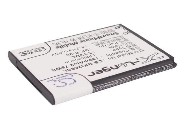 3.7V, Li-ion, 750mAh, SmartPhone battery fits Bbk, Bk-b-26, I188, I269, 2.78Wh Mobile, SmartPhone Cameron Sino Technology Limited (Smartphone)