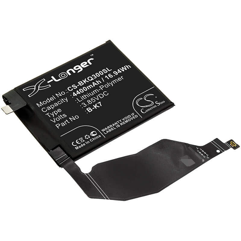3.85V, Li-Polymer, 4400mAh, SmartPhone battery fits Bbk, Vivo, B-k7, Iqoo 3, Iqoo 3 5g, 16.94Wh Mobile, SmartPhone Cameron Sino Technology Limited (Smartphone)