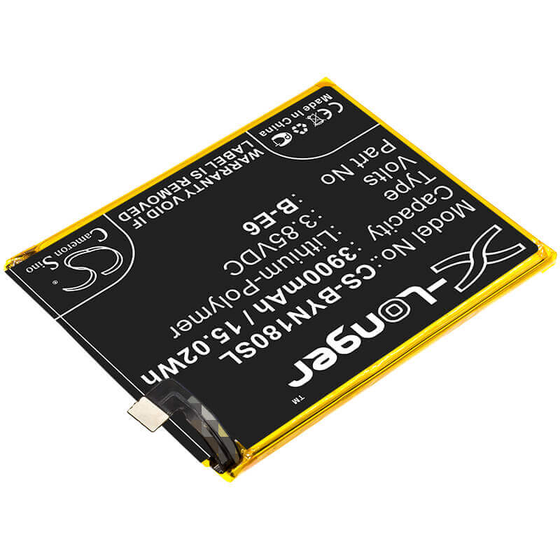 3.85V, Li-Polymer, 3900mAh, SmartPhone battery fits Vivo, Bbk, B-e6, Nex A, Nex Global Dual Sim, 15.02Wh Mobile, SmartPhone Cameron Sino Technology Limited (Smartphone)