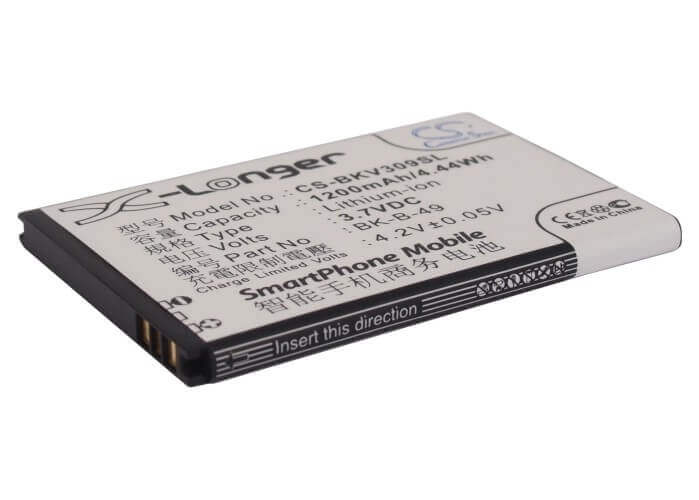 3.7V, Li-ion, 1200mAh, SmartPhone battery fits Bbk, Bk-b-42, Vivo E1t, Vivo I370, 4.44Wh Mobile, SmartPhone Cameron Sino Technology Limited (Smartphone)