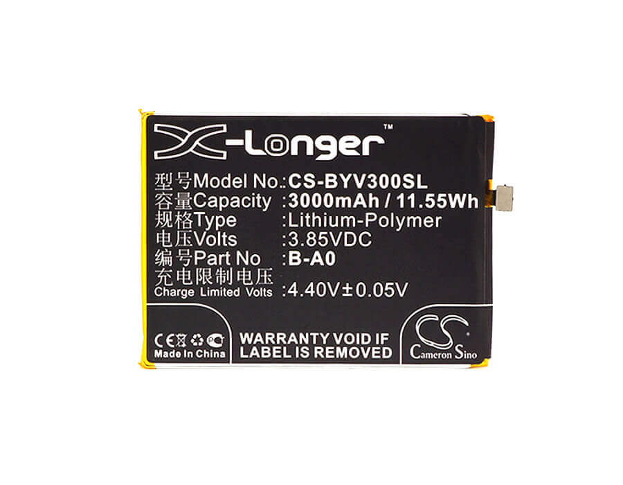 3.85V, Li-Polymer, 3000mAh, SmartPhone battery fits Vivo, Bbk, B-a0, Vivo V3 Max, Vivo V3 Max+, 11.55Wh Mobile, SmartPhone Cameron Sino Technology Limited (Suspended)