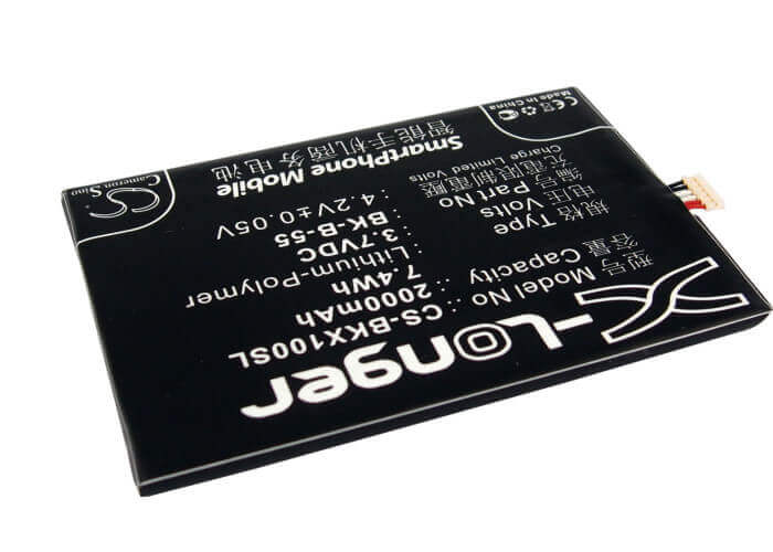 3.7V, Li-Polymer, 2000mAh, SmartPhone battery fits Bbk, Bk-b-55, Vivo X1, Vivo X1s, 7.4Wh Mobile, SmartPhone Cameron Sino Technology Limited (Suspended)