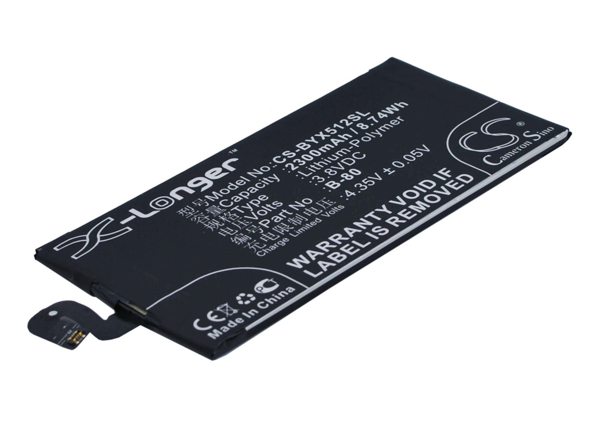 3.8V, Li-Polymer, 2300mAh, SmartPhone battery fits Bbk, B-80, Vivo X5 Max V, 8.74Wh Mobile, SmartPhone Cameron Sino Technology Limited (Suspended)