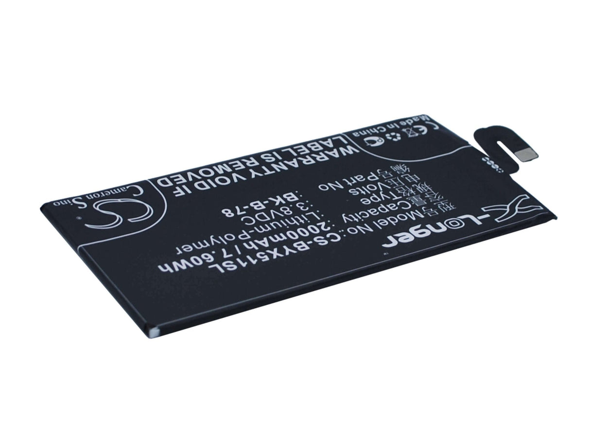 3.8V, Li-Polymer, 2000mAh, SmartPhone battery fits Bbk, B-78, Vivo X5 Max, Vivo X5 Max+, 7.6Wh Mobile, SmartPhone Cameron Sino Technology Limited (Suspended)