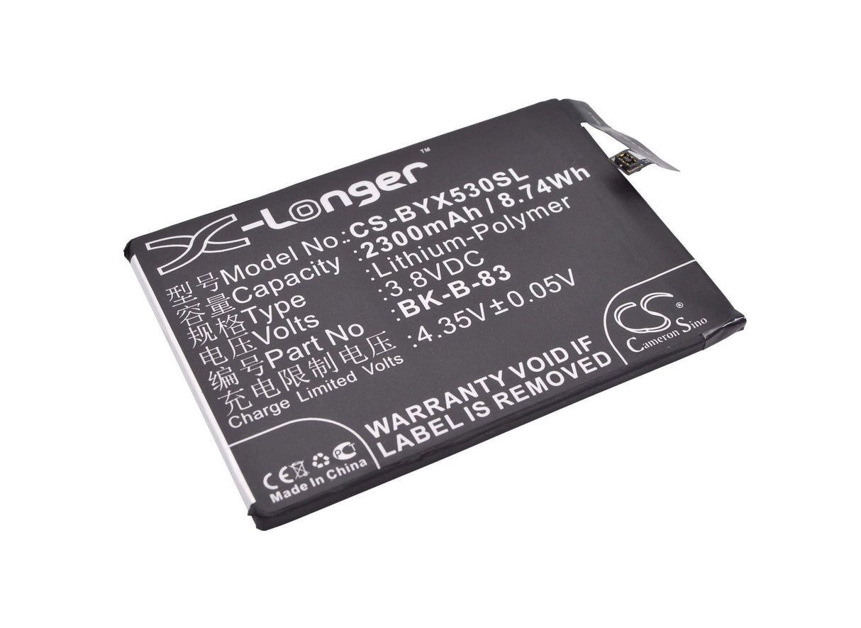 3.8V, Li-Polymer, 2300mAh, SmartPhone battery fits Bbk, B-83, Vivo X5m, Vivo X5m 4g Dual Sim, 8.74Wh Mobile, SmartPhone Cameron Sino Technology Limited (Smartphone)