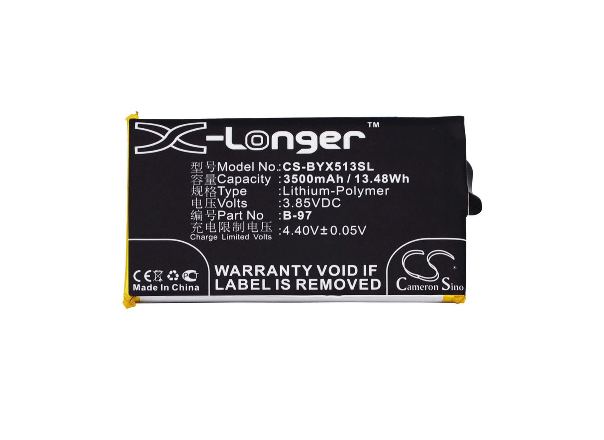 3.85V, Li-Polymer, 3500mAh, SmartPhone battery fits Vivo, Bbk, B-97, Vivo Xplay 5, Vivo Xplay 5 Dual Sim Td-lte, 13.48Wh Mobile, SmartPhone Cameron Sino Technology Limited (Suspended)