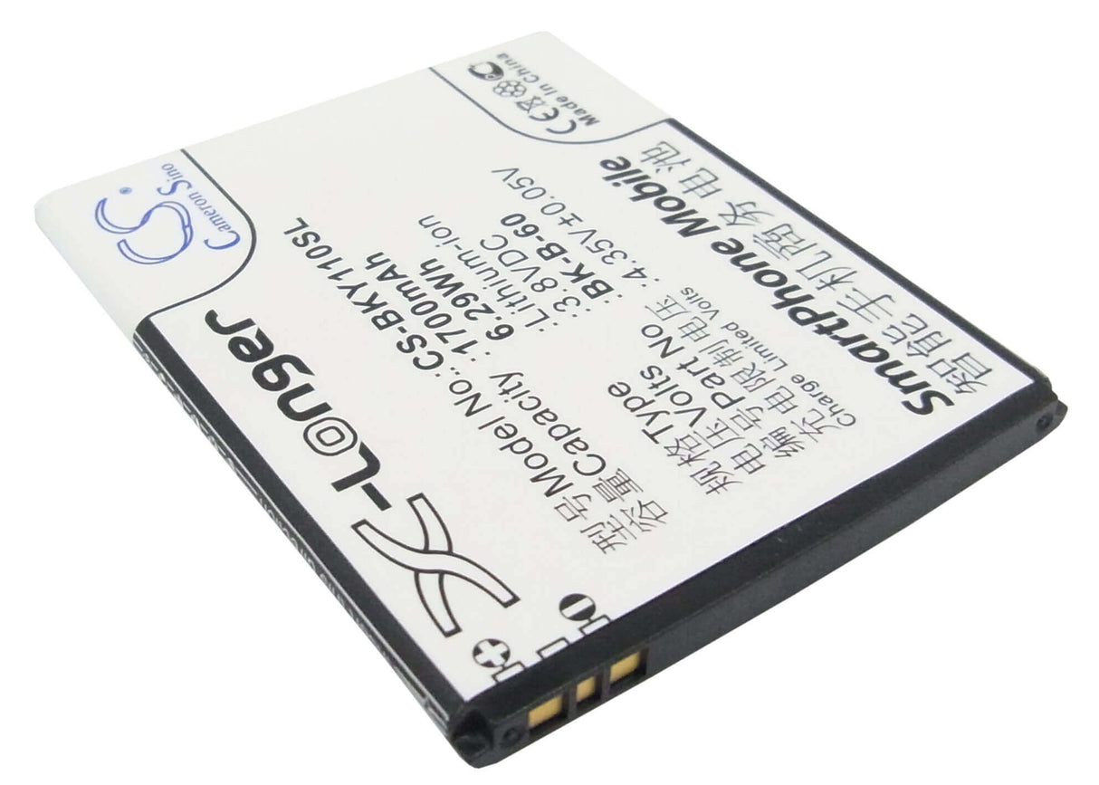 3.8V, Li-ion, 1700mAh, SmartPhone battery fits Bbk, Bk-b-60, Vivo Y11, Vivo Y11t, 6.46Wh Mobile, SmartPhone Cameron Sino Technology Limited (Smartphone)