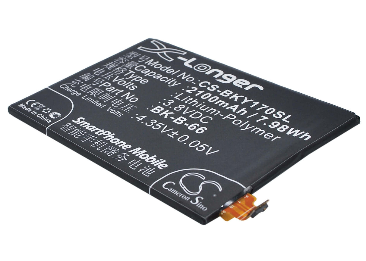 3.8V, Li-Polymer, 2100mAh, SmartPhone battery fits Bbk, Bk-b-66, Vivo Y17, Vivo Y17t, 7.98Wh Mobile, SmartPhone Cameron Sino Technology Limited (Smartphone)