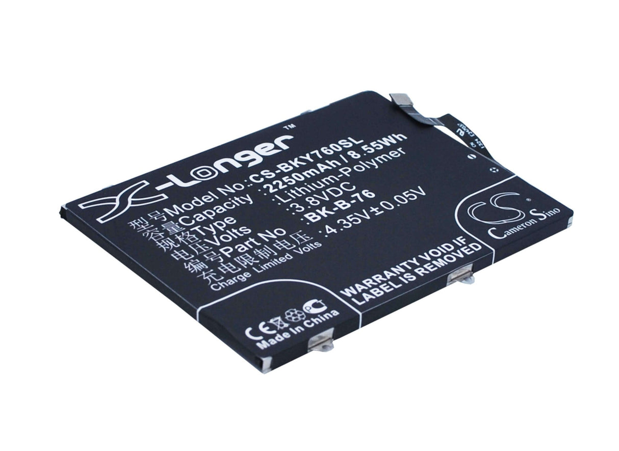 3.8V, Li-Polymer, 2250mAh, SmartPhone battery fits Bbk, Bk-b-76, Vivo Y27, 8.55Wh Mobile, SmartPhone Cameron Sino Technology Limited (Smartphone)
