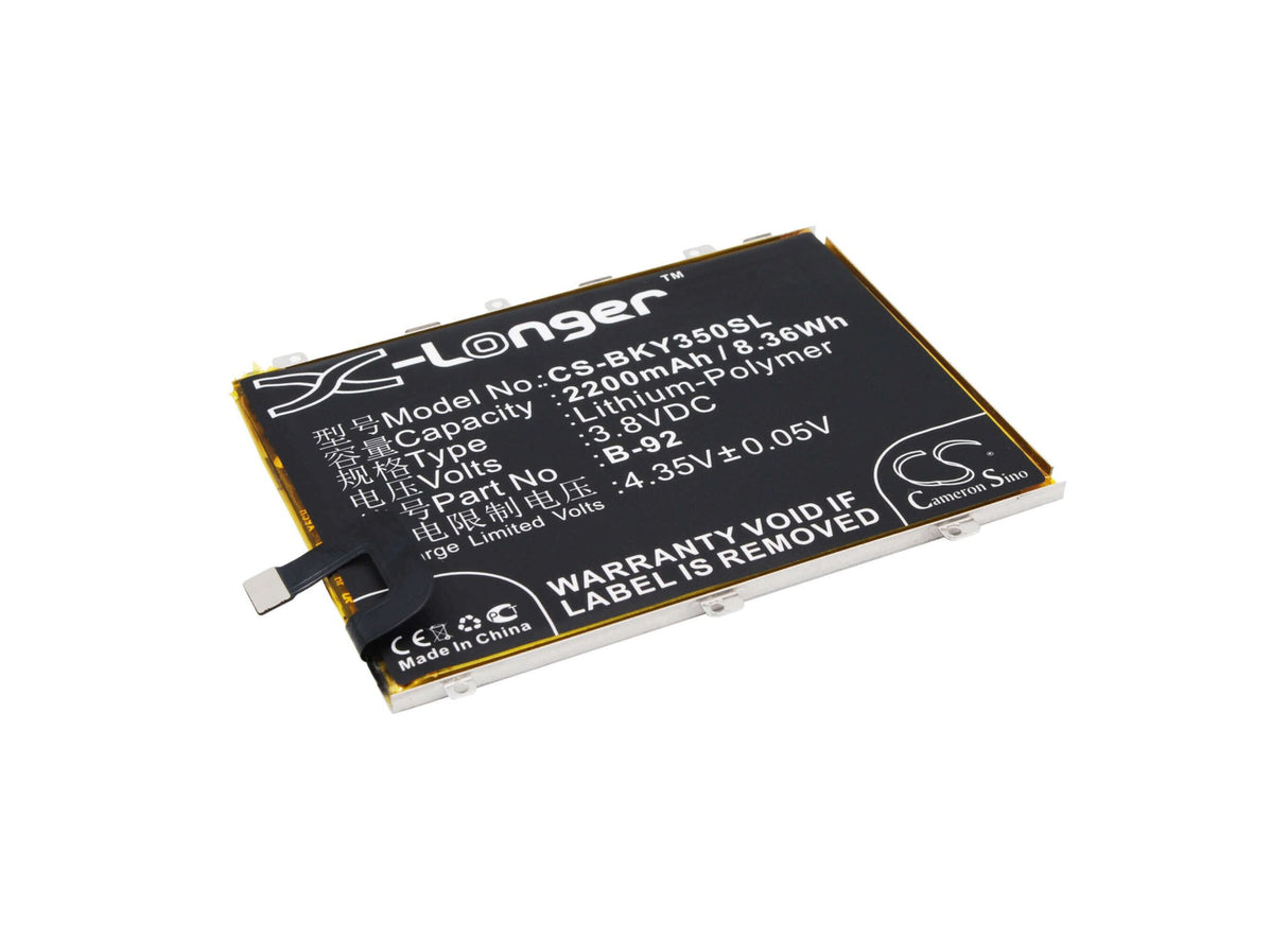 3.8V, Li-Polymer, 2200mAh, SmartPhone battery fits Vivo, B-92, Vivo Y35l, Vivo Y35l Td-lte Dual Sim, 8.36Wh Mobile, SmartPhone Cameron Sino Technology Limited (Suspended)