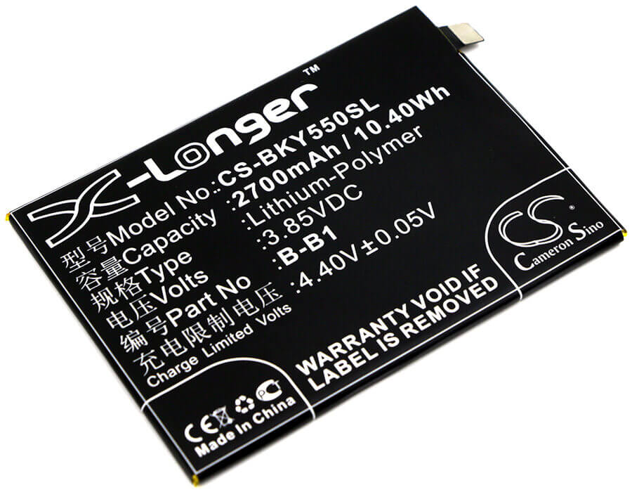 3.85V, Li-Polymer, 2700mAh, SmartPhone battery fits Vivo, Bbk, B-b1, Vivo Y55, Vivo Y55a, 10.4Wh Mobile, SmartPhone Cameron Sino Technology Limited (Smartphone)