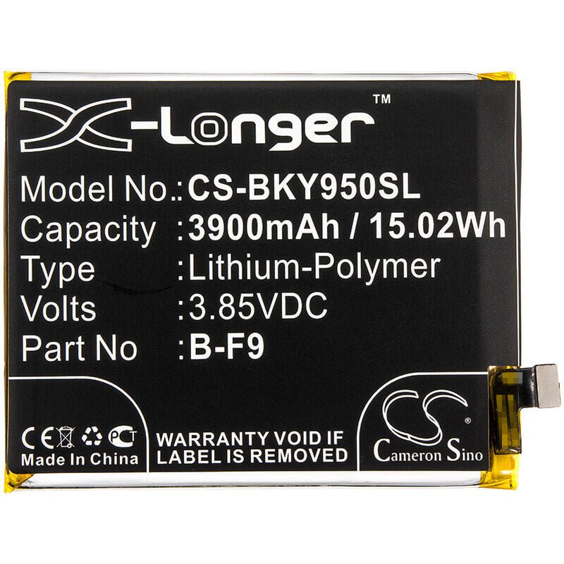 3.85V, Li-Polymer, 3900mAh, SmartPhone battery fits Bbk, B-f9, Vivo Y95, 15.02Wh Mobile, SmartPhone Cameron Sino Technology Limited (Smartphone)