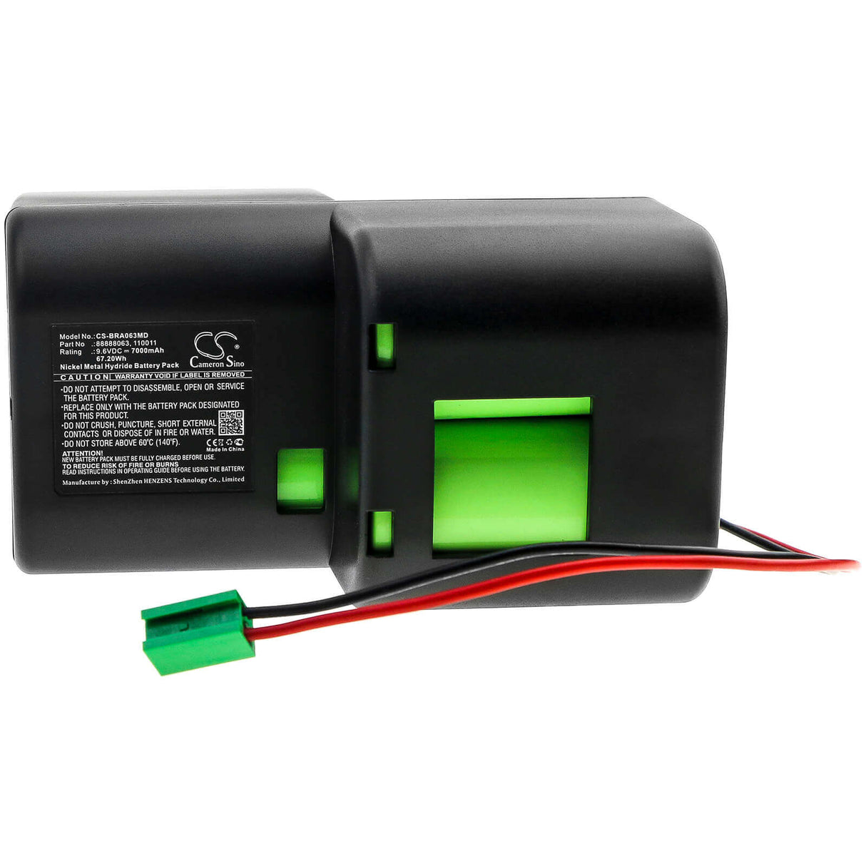 9.6V, Ni-MH, 7000mAh, Medical battery fits Braun, 110011, Infusion Pump Infusomat Secura, Infusion Pump Infusomat Secura, 67.20Wh Medical Cameron Sino Technology Limited (Medical)