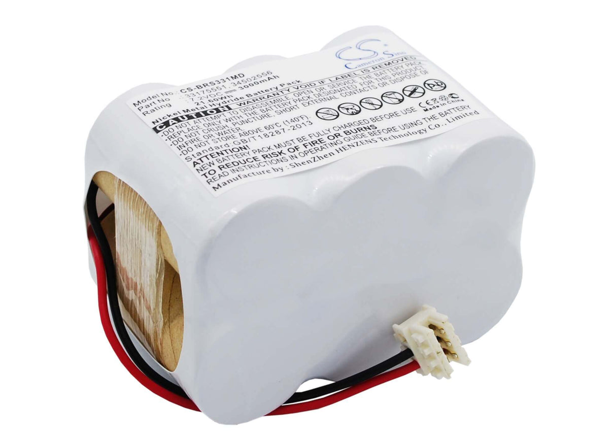 7.2V, Ni-MH, 3000mAh, Medical battery fits Braun, 33175551, Mcgaw Vista Basic Infusion Pum, Vista Basic, 21.60Wh Medical Cameron Sino Technology Limited (Medical)