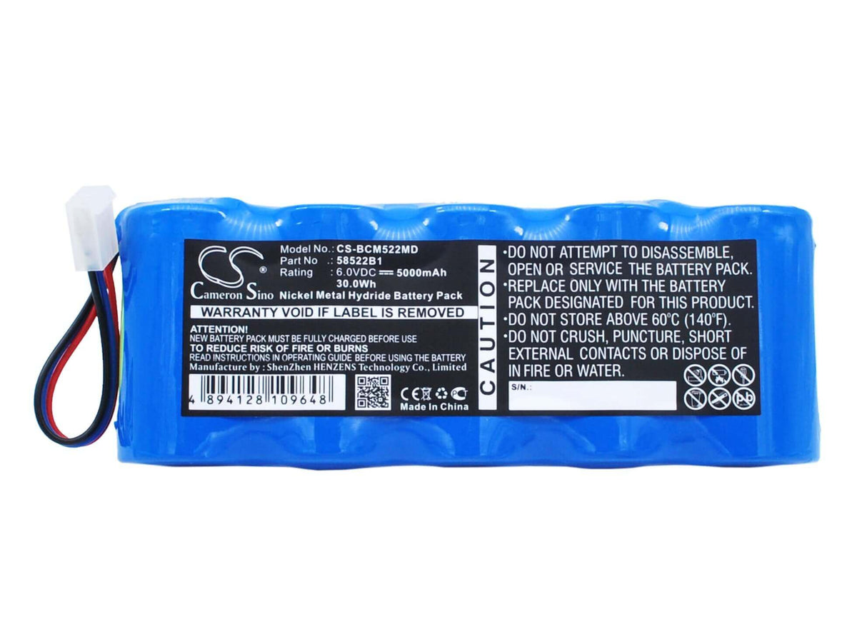 6.0V, Ni-MH, 5000mAh, Medical battery fits Bci, Nonin, 5108, 58450a1 Mini-torr Plus, 6004 Blood Pressure Monitor, 30.0Wh Medical Cameron Sino Technology Limited (Medical)