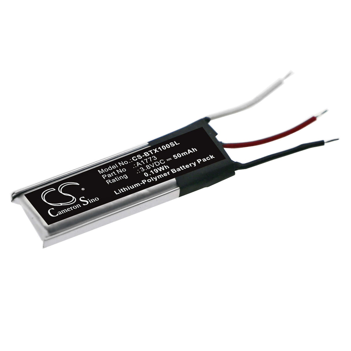 3.8V, Li-Polymer, 50mAh, Headset battery fits Beats, A1773, Beats X, Mlye2ll/a, 0.19Wh Wireless Headset Cameron Sino Technology Limited (Suspended)