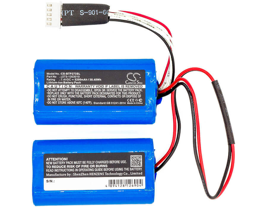 7.4V, Li-ion, 5200mAh, Speaker battery fits Beats, J273, Pill Xl, 38.48Wh Speaker Cameron Sino Technology Limited