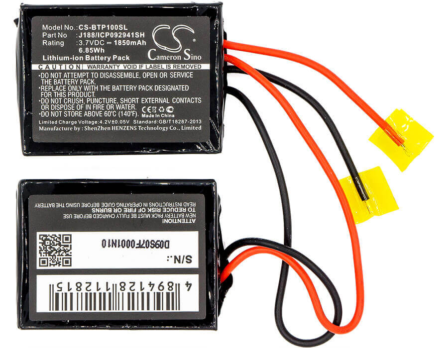 3.7V, Li-ion, 1850mAh, Speaker battery fits Beats, Pill 1.0, 6.85Wh Speaker Cameron Sino Technology Limited