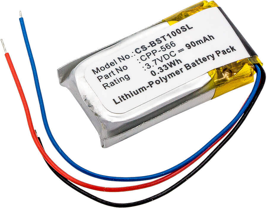 3.7V, Li-Polymer, 90mAh, Headset battery fits Beats, Cpp-566, Pb1, Pb2, 0.33Wh Wireless Headset Cameron Sino Technology Limited