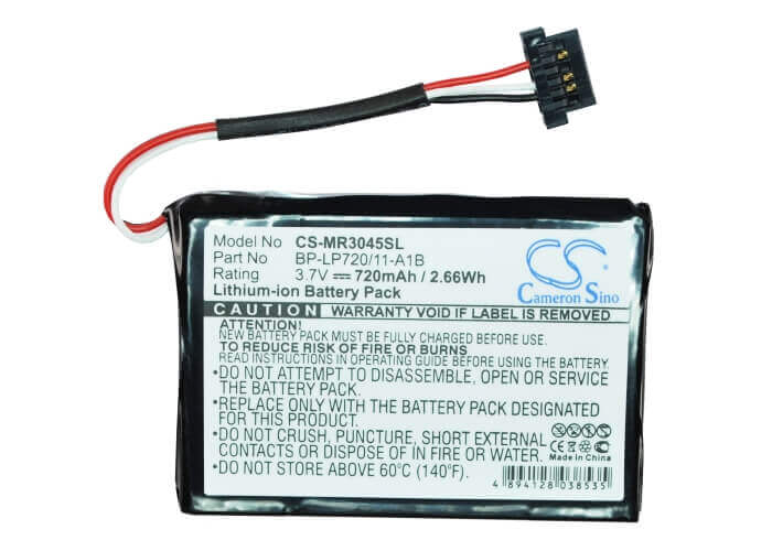 3.7V, Li-ion, 720mAh, batterie GPS compatible avec Becker, Magellan, Active 43 Talk, Active 43 Traffic, 2.66Wh GPS, Navigator Cameron Sino Technology Limited