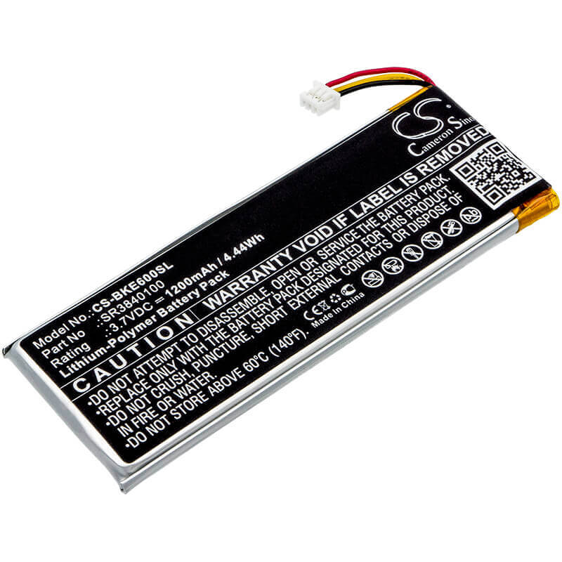 3,7V, Li-Polymer, 1200mAh, batterie GPS convient pour Becker, Sr3840100, Active 6, Active 6 Lmu, 4,44Wh GPS, Navigator Cameron Sino Technology Limited