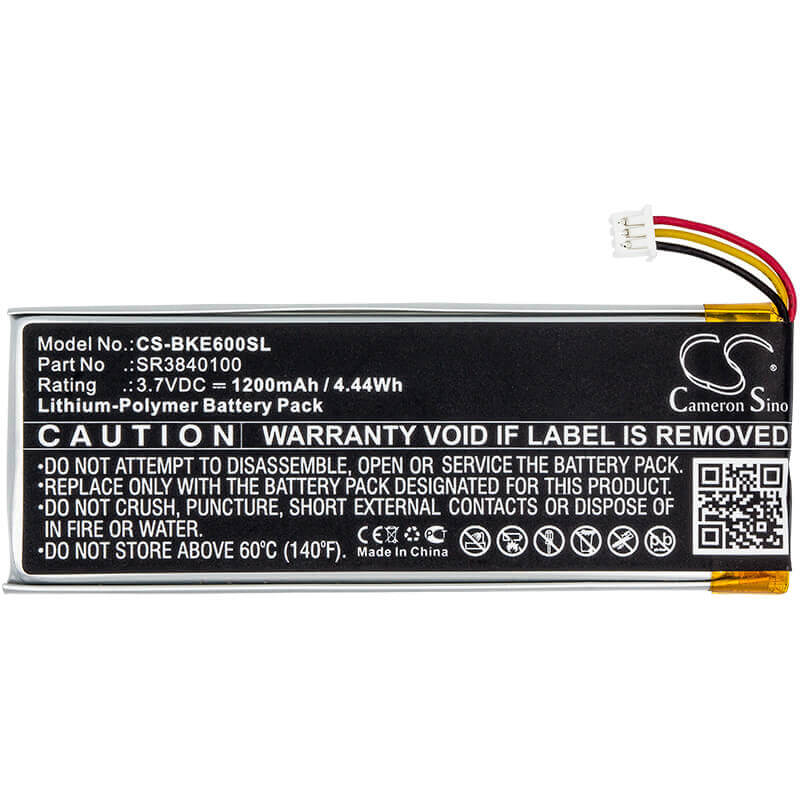 3,7V, Li-Polymer, 1200mAh, batterie GPS convient pour Becker, Sr3840100, Active 6, Active 6 Lmu, 4,44Wh GPS, Navigator Cameron Sino Technology Limited